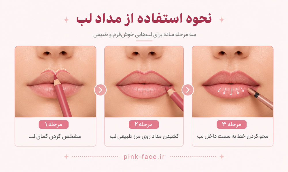 روش صحیح استفاده از مداد لب گلدن رز برای کشیدن خط لب